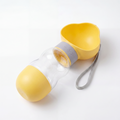 2-in-1 Portable Pet Water Bottle 350ml Water + 200ml Food Container