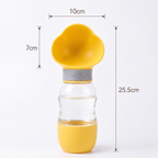 2-in-1 Portable Pet Water Bottle 350ml Water + 200ml Food Container