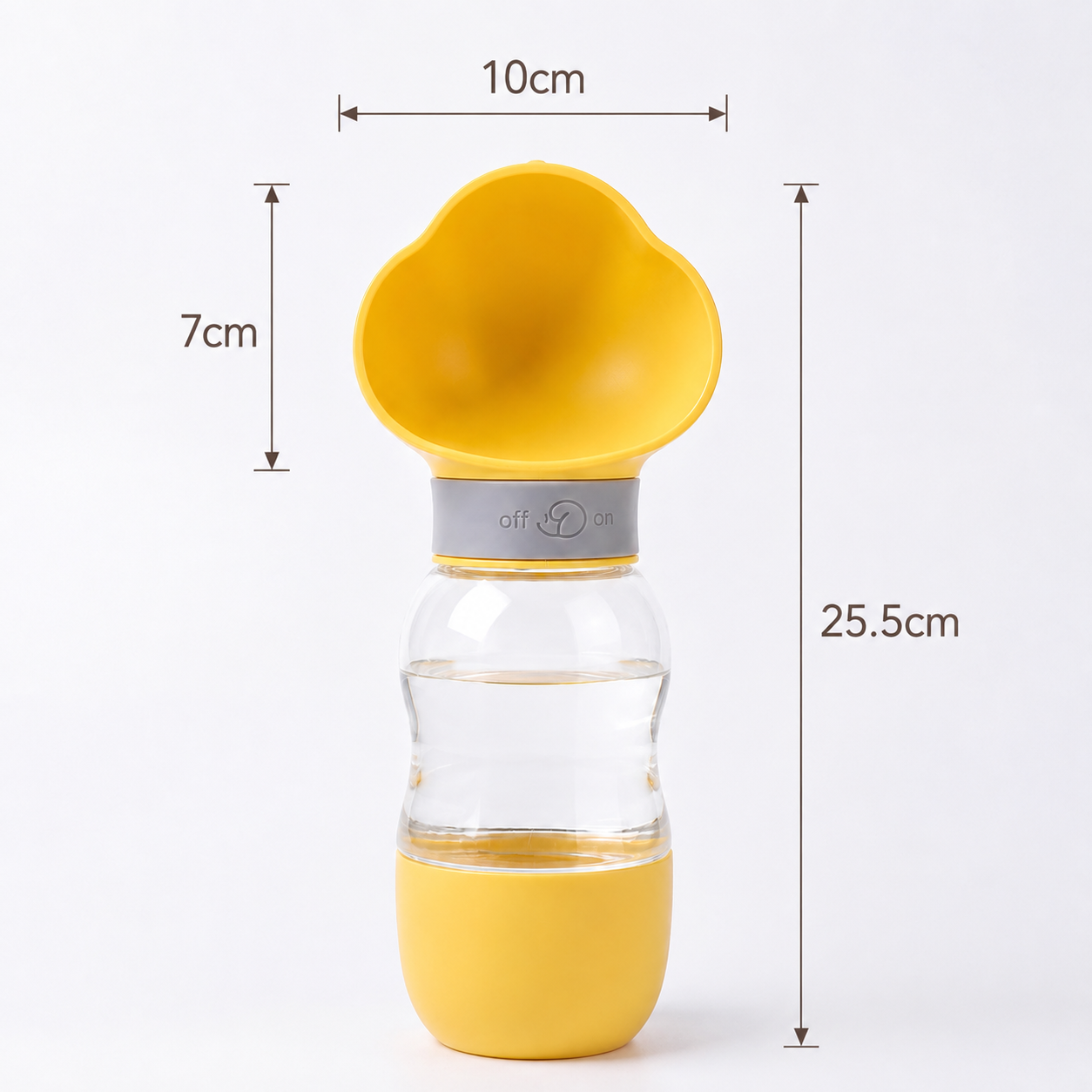 2-in-1 Portable Pet Water Bottle 350ml Water + 200ml Food Container