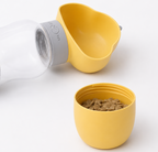 2-in-1 Portable Pet Water Bottle 350ml Water + 200ml Food Container